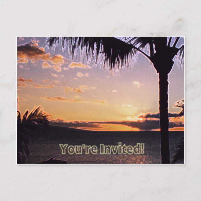 Tropical Invitation Postcard (Front)