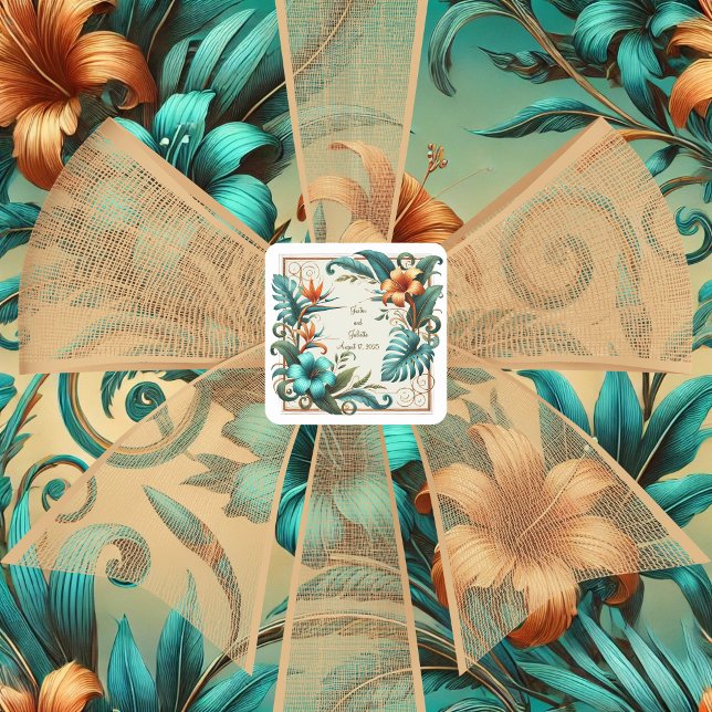 Tropical Iridescence  Square Sticker (Creator Uploaded)