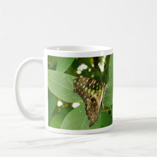 Tropical Iridescent Green Butterfly Mug