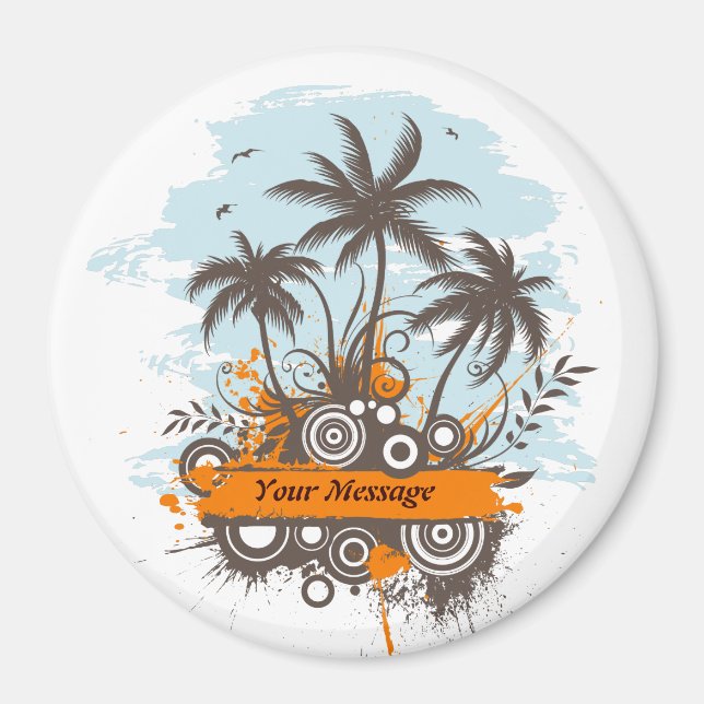 Tropical Island 1 Magnet (Front)