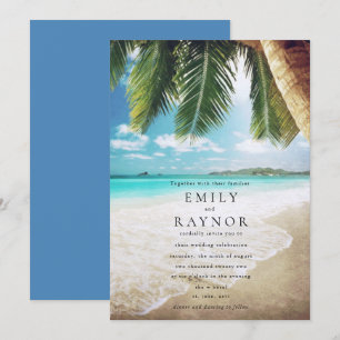 Tropical Island Beach Wedding Invitation