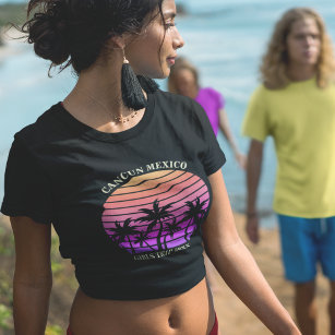 Tropical Island Custom Girls Trip Beach Palm Tree T-Shirt