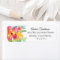 Tropical Island Floral Return Address