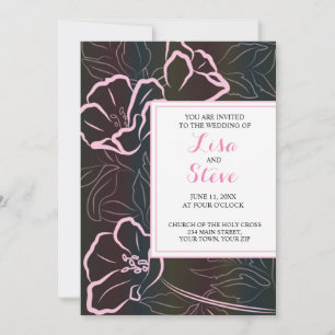 Tropical Island Floral Wedding invitation