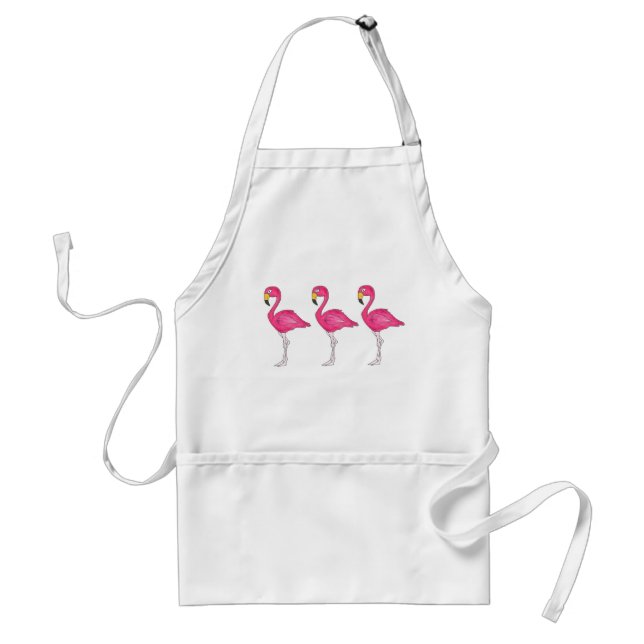Tropical Island Hot Pink Flamingo Bird Flamingos Standard Apron (Front)