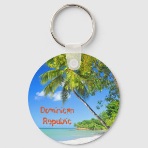 Tropical island in Dominican Republic Keychain