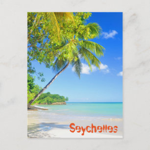 Tropical island in Seychelles Postcard