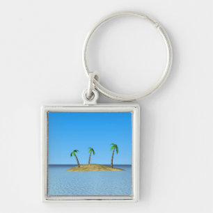 Tropical Island Keychain