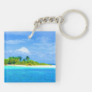 Tropical Island Keychain