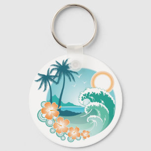 Tropical Island Keychain
