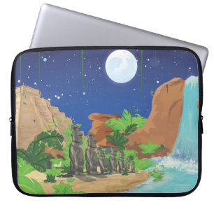 Tropical island laptop sleeve