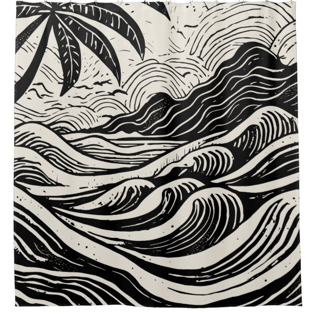 Tropical island lithograph print (Front)