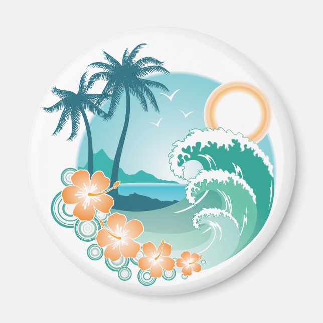 Tropical Island Magnet (Front)