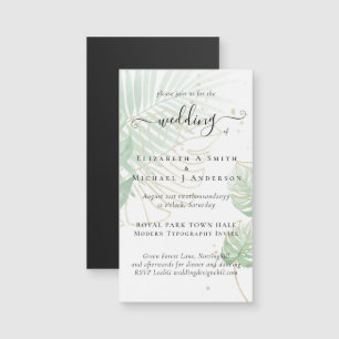 Tropical Island Palm Leaves Beach Wedding
