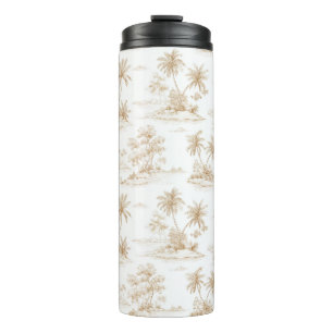 Tropical Island Palm Trees Thermal Tumbler