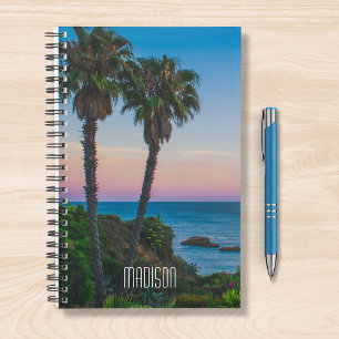 Tropical Island Paradise Sunset Personalized Name Planner