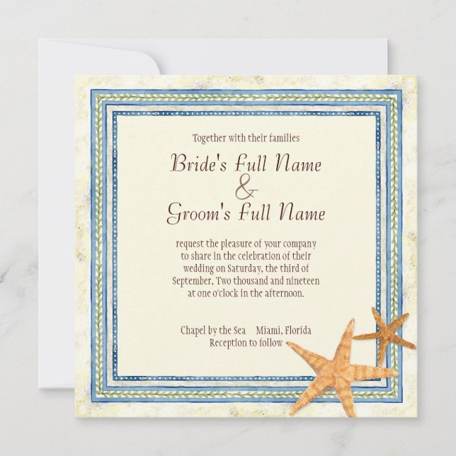 Tropical Island Paradise  - Wedding Invitation (Front)