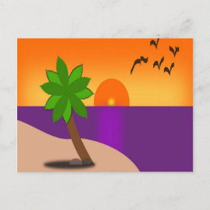 TROPICAL ISLAND POSTCARD