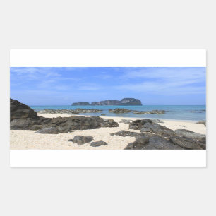 Tropical island sticker