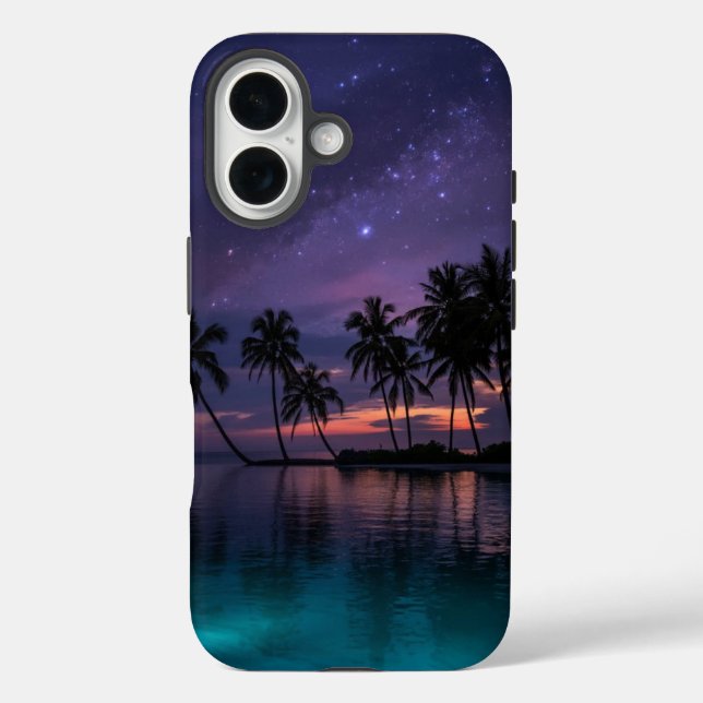 Tropical Island Sunset Landscape Case-Mate iPhone Case (Back)
