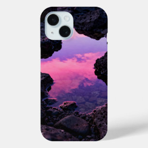 Tropical Island Sunset Landscape iPhone 15 Case