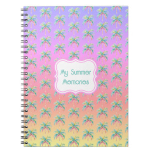 Tropical Island Sunset Palm Tree  Notebook