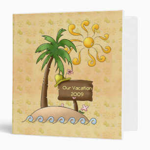 Tropical Island Vacation Binder