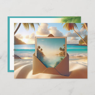 Tropical Island Vacation Postcard