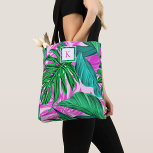 Tropical Island Vibes Monogram Tote Bag