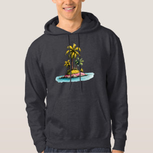 Tropical Island Vibes Palm Tree Graphic T-Shirt Hoodie
