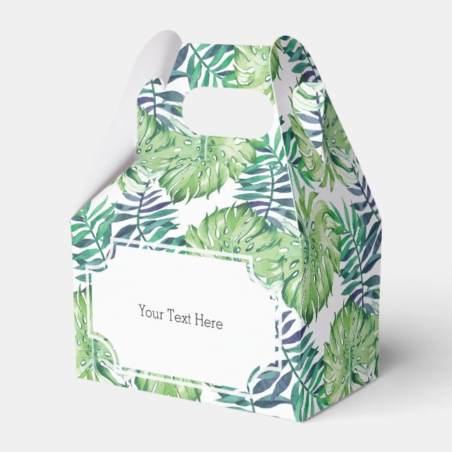 Tropical Islands Plants Monstera Deliciosa Favor Box (Front Side)