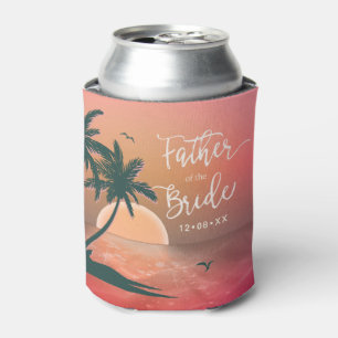 Tropical Isle Father of the Bride Pink ID581 Can Cooler