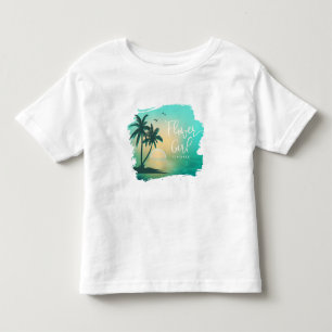 Tropical Isle Flower Girl Teal ID581 Toddler T-shirt