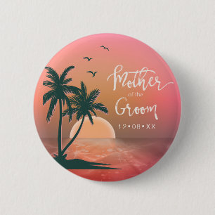 Tropical Isle Mother of the Groom Pink ID581 2 Inch Round Button