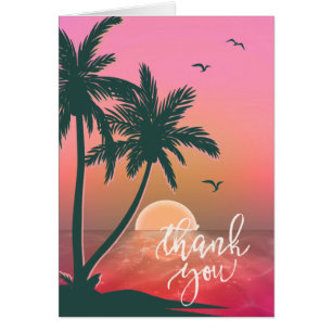 Tropical Isle Sunrise Thank You Pink ID581