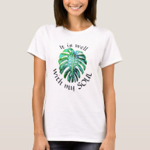 Tropical It Is Well With My Soul Monstera Modern