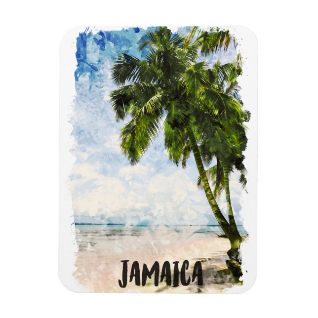 Tropical Jamaica Caribbean Island Coast  Magnet (Vertical)