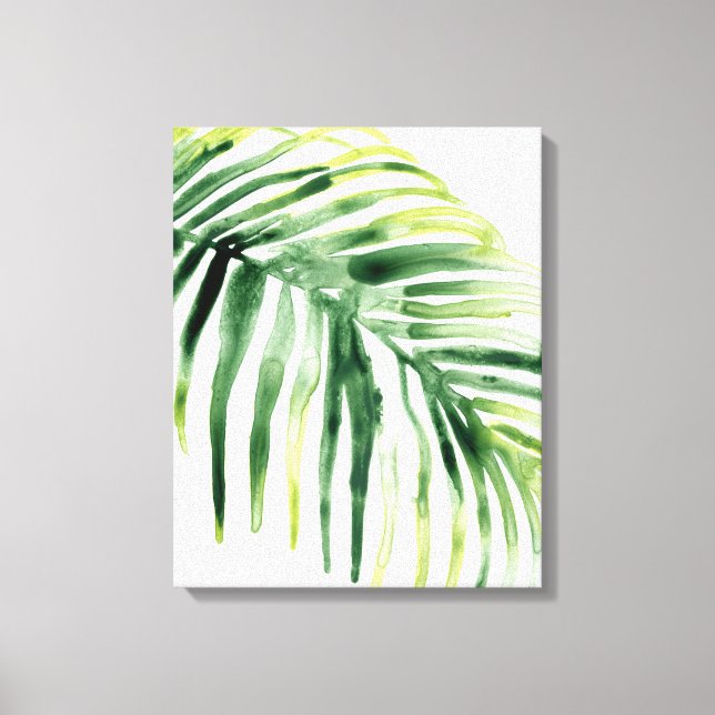 Tropical Jewel Leaf Canvas Print (Front)