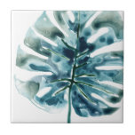 Tropical Jewel Palm Tile<br><div class="desc">Tropical Jewel VIII by June Erica Vess. This tropical palm leaf has been created using beautiful, rich jewel tones in a watercolor style. | 164744D</div>