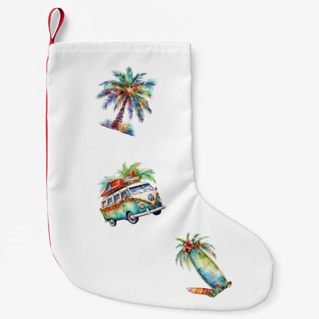 Tropical Joy Small Christmas Stocking (Front)