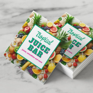 Tropical Juice Blend & Smoothie Juice Bar Square Business Card