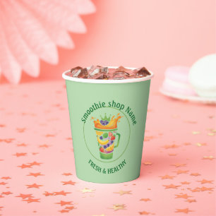 Tropical Juice Blend & Smoothie Juice shop Paper Cups