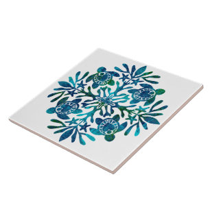 Tropical jungle art tile