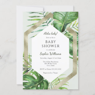 Tropical Jungle Baby Shower Invitation