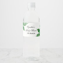Tropical Jungle Baby Shower Water Bottle Wrapper