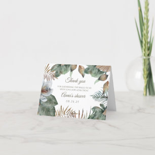Tropical Jungle Bridal Shower Thank You Card