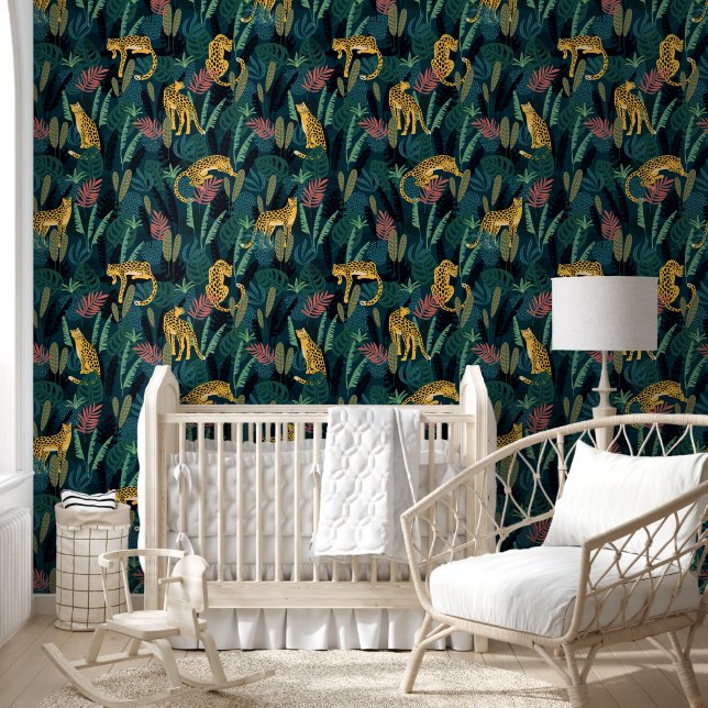 Tropical Jungle Cats Wallpaper (Kids)