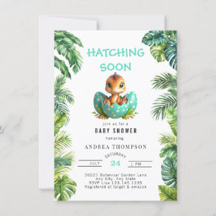 Tropical Jungle   Cute Baby Shower Invitation
