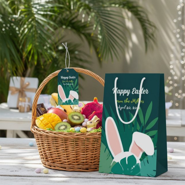 Tropical Jungle Easter Bunny Custom Gift Bag (Creator Uploaded)