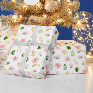 Tropical Jungle Floral Pattern Wrapping Paper